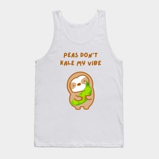 Please Don’t Kill My Vibe Peas and Kale Sloth Tank Top